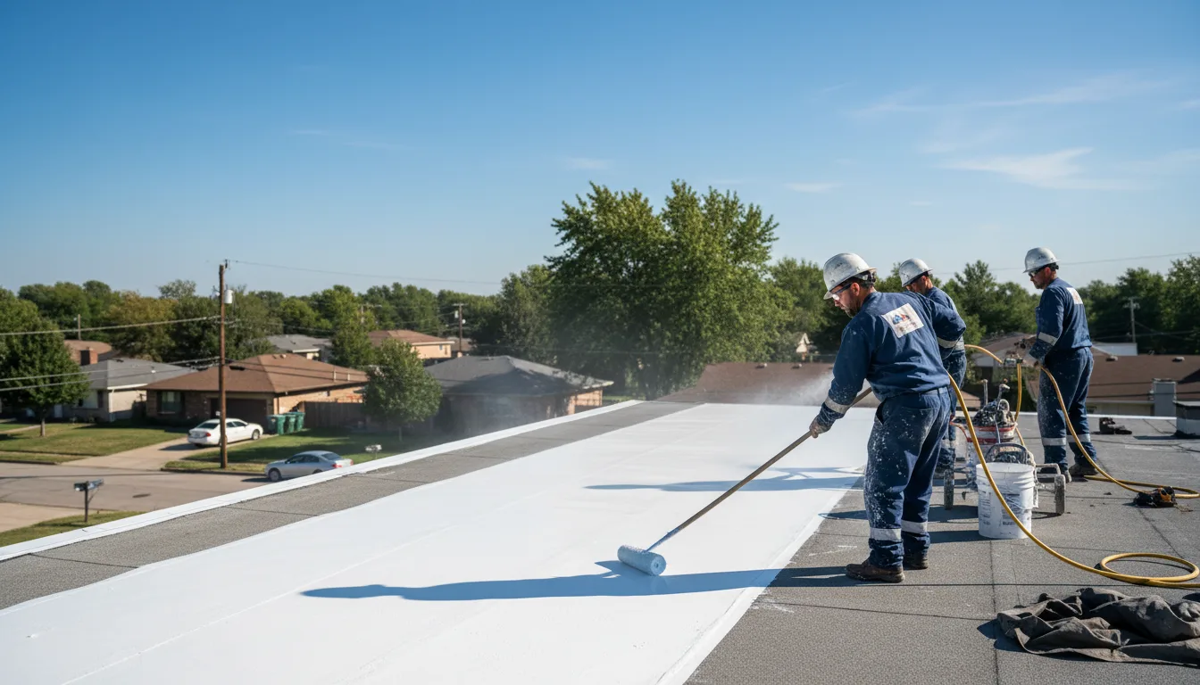 Commercial roof coating in Shamrock, TX near me